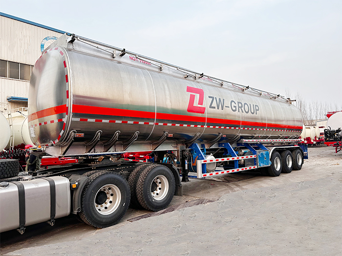 ZW Aluminum Fuel Tanker Semi Trailer