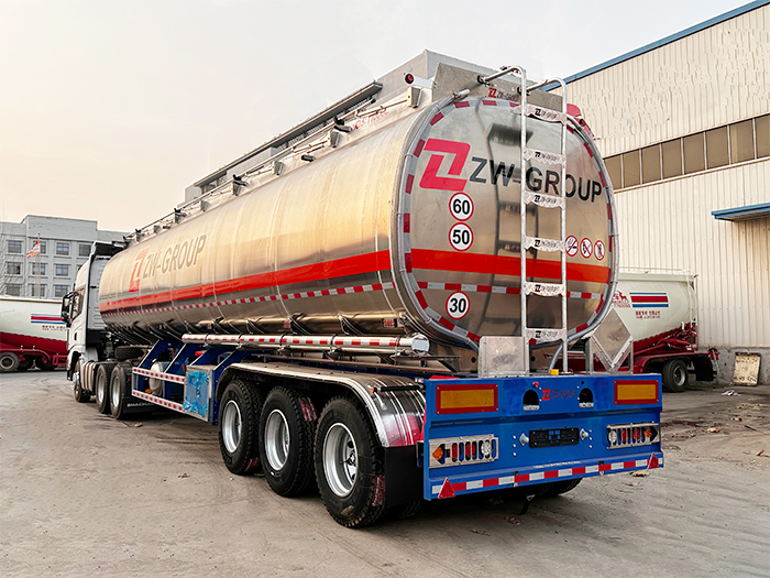 ZW Aluminum Fuel Tanker Semi Trailer