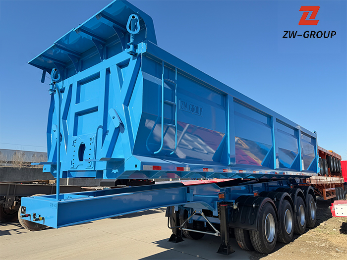 4 Axle Hydraulic End Dump Semi Trailer