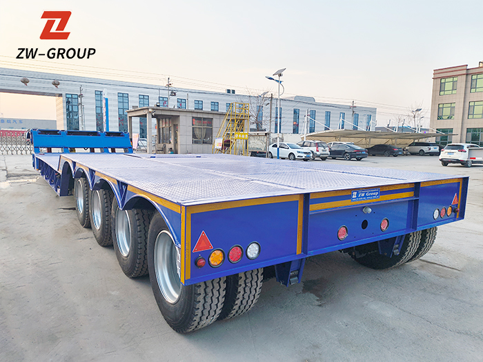 Foldable Gooseneck Low Flatbed Semi Trailer