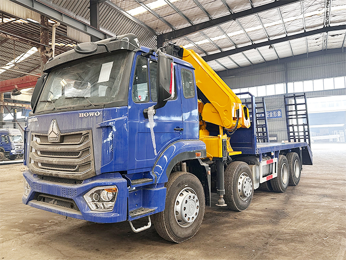 Folding Boom HOWO NX Truck Crane with Ladder