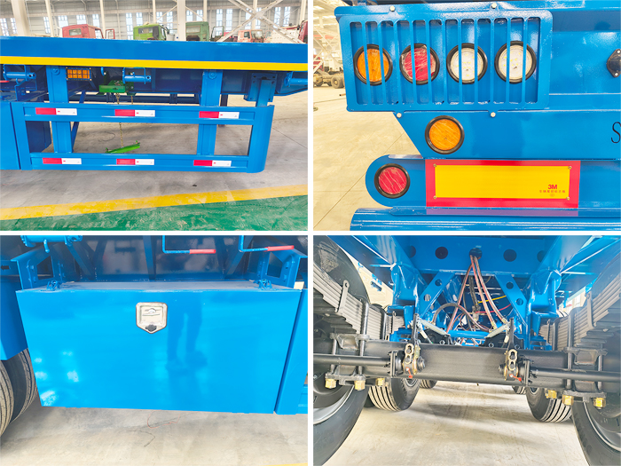 3 axle container flatbed trailer for sale