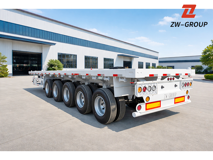 4 Axle Flatbed Semi Trailer for Sale