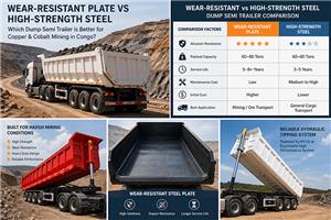 Wear-Resistant Plate vs High-Strength Steel: Which Dump Semi Trailer Is Best for Copper & Cobalt Mining in Congo?