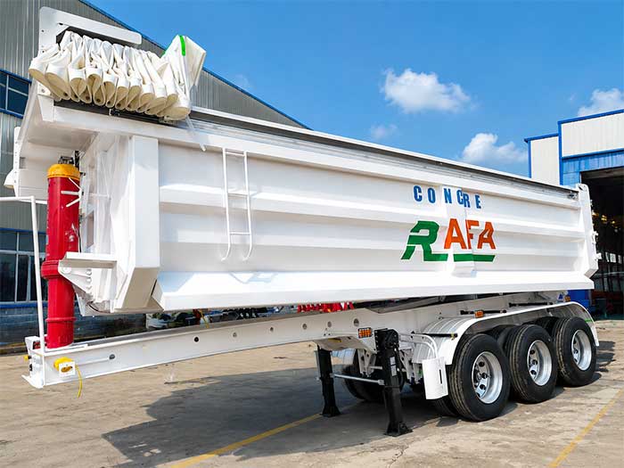 3 Axle 60Ton Dump Semi Trailer for Sand Coal Transport