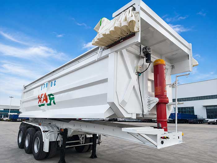 3 Axle 60Ton Dump Semi Trailer for Sand Coal Transport