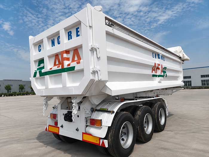 3 Axle 60Ton Dump Semi Trailer for Sand Coal Transport