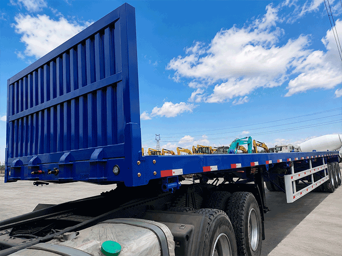 3 Axle 40ft Cargo Transport Flatbed Semi Trailer for Sale