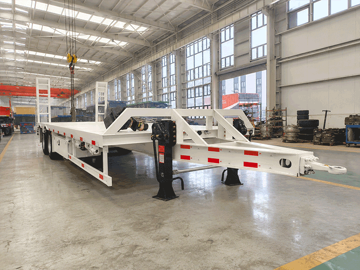 2 axle full drawbar Flatbed trailer