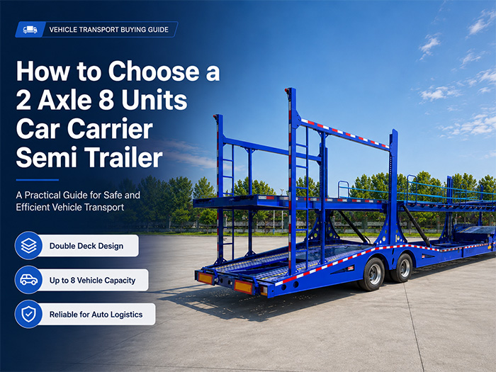 How to Choose a 2 Axle 8 Units Car Carrier Semi Trailer for Vehicle Transport