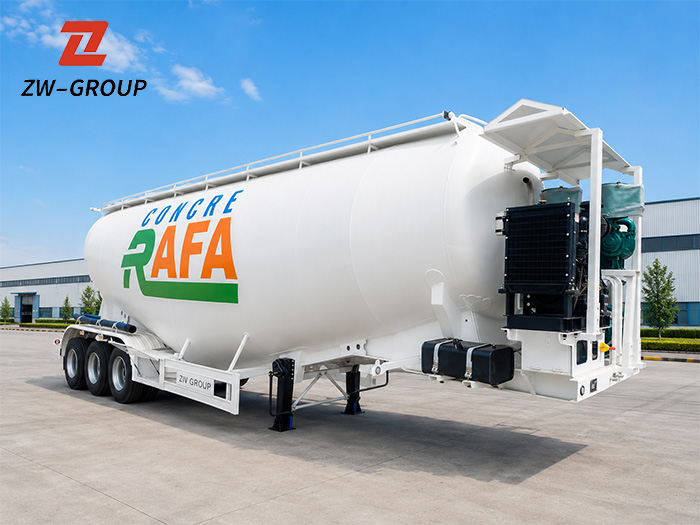 3 Axle 35CBM Cement Tanker Semi Trailer for Sale | ZW Group