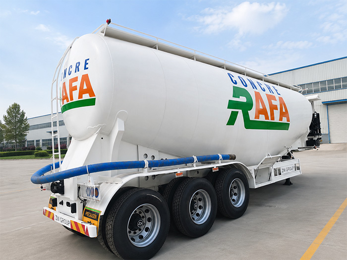 3 Axle 35CBM Cement Tanker Semi Trailer for Sale | ZW Group