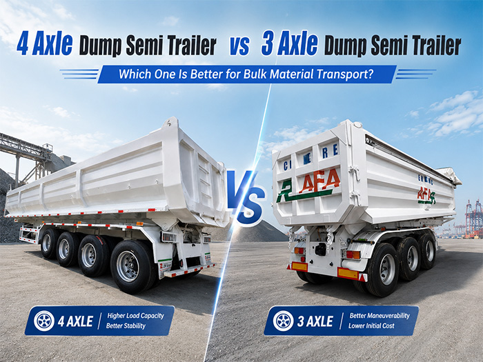 construction material transport dump trailer