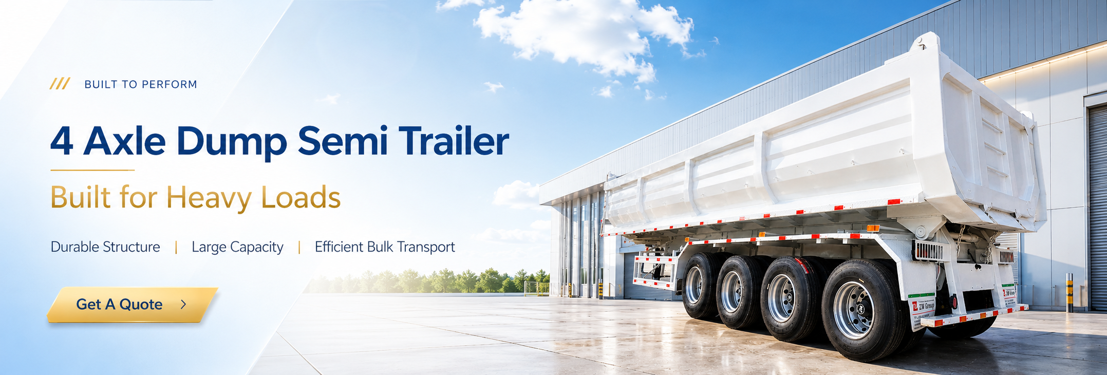 dump semi trailer for mining