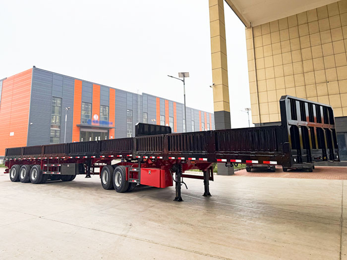 Cargo transport dropside semi trailer Cargo transport dropside semi trailer