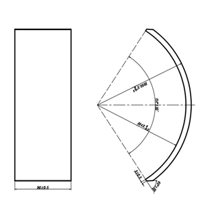 Agricultural Vehicle Brake Lining 300X90