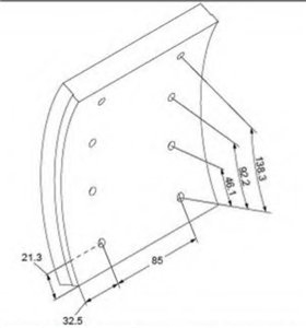 CV Brake Lining 19010/19011