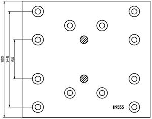 CV brake lining WVA 19555/19556