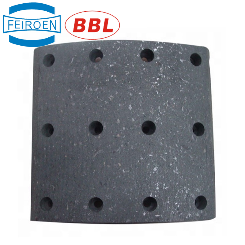 Customized non-asbestos heavy duty truck trailer brake lining WVA19938