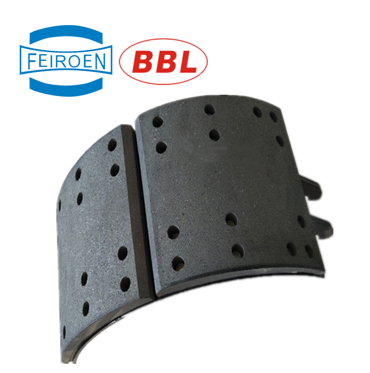 Hot sell high quality rear axle brake lining trailer axle parts brake shoe