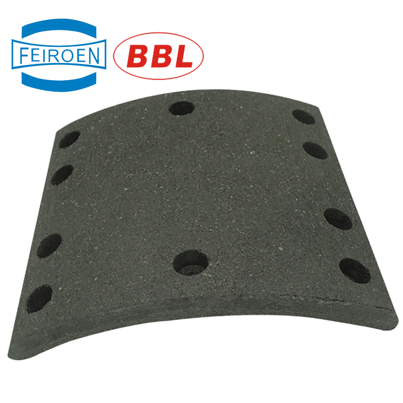 Friction material rear trailer truck brake lining with good price