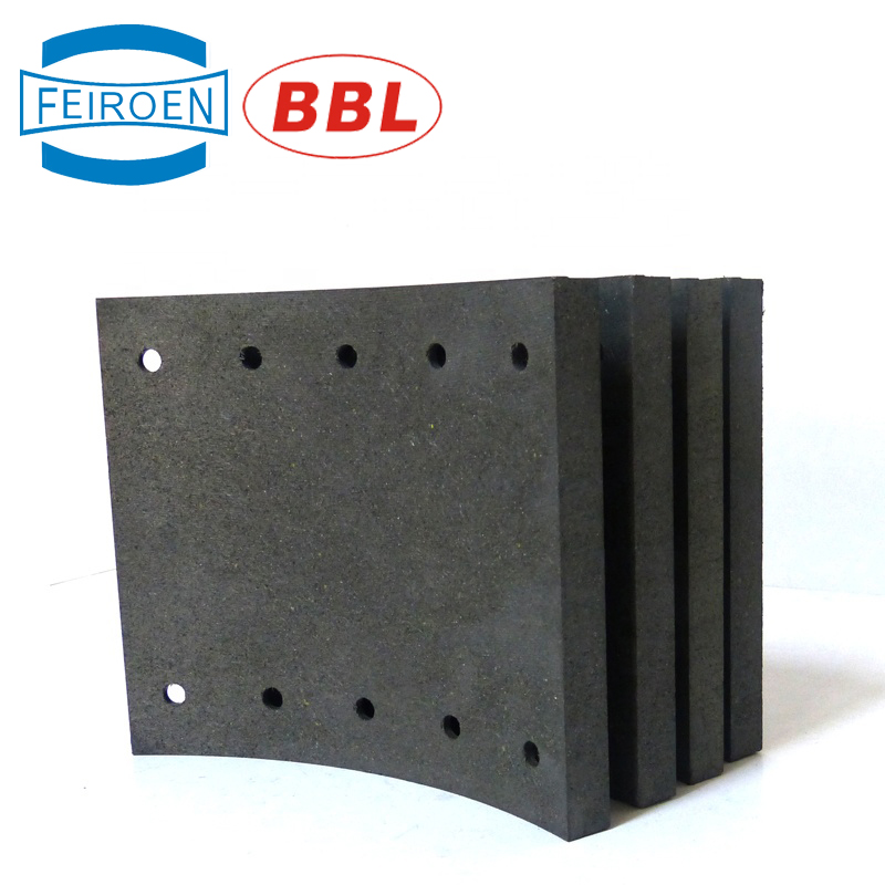 Friction material rear trailer truck brake lining with good price