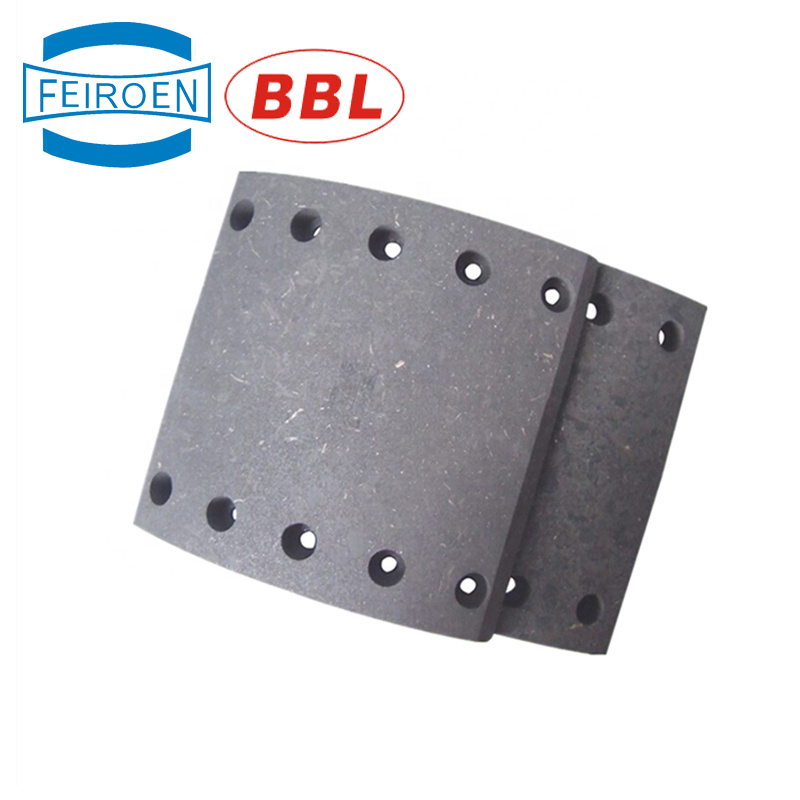 Non-Asbestos Brake Lining with E-mark truck spare parts of brake lining for commercial vehicle