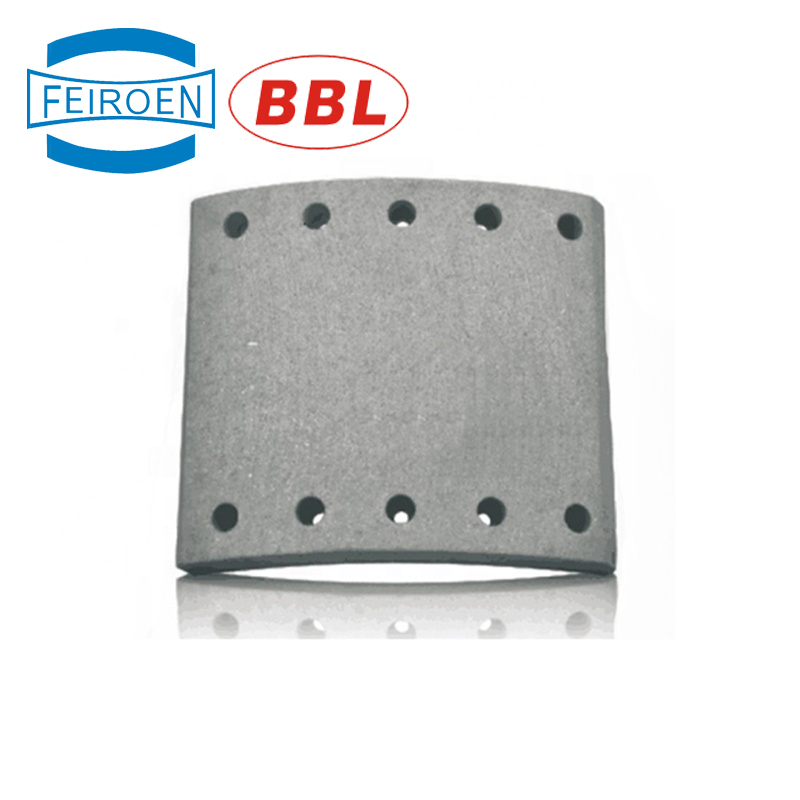 Non-Asbestos Brake Lining with E-mark truck spare parts of brake lining for commercial vehicle