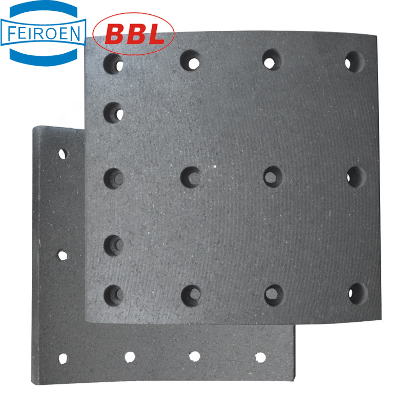 Customized non-asbestos heavy duty truck trailer brake lining WVA19938