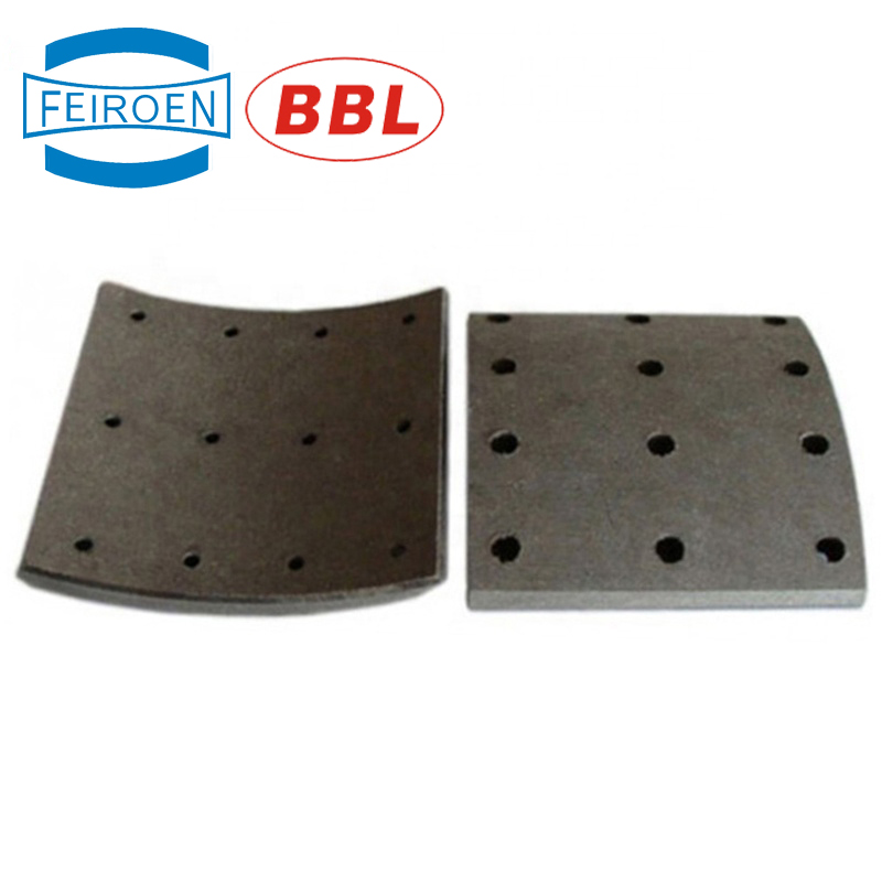 Customized non-asbestos heavy duty truck trailer brake lining WVA19938