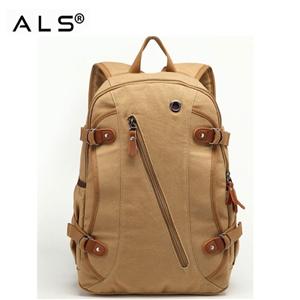 Cotton Backpack With Zipper Pocket