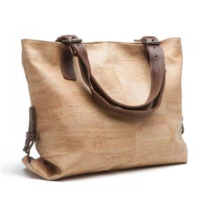 Cork Hand Bag With Zipper