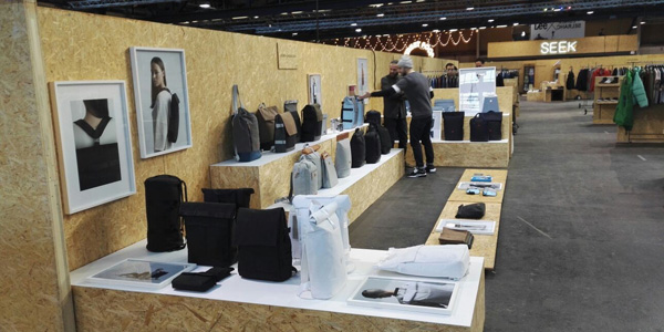 Our client's booth showing our backpack