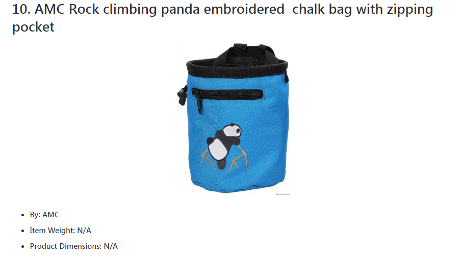 climbing bag