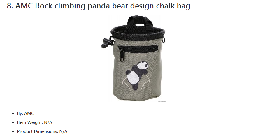 climbing bag