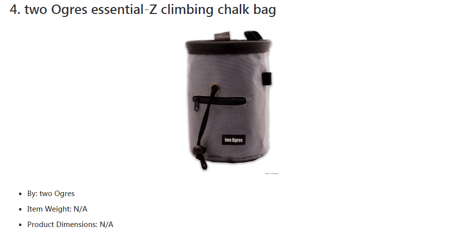 climbing bag