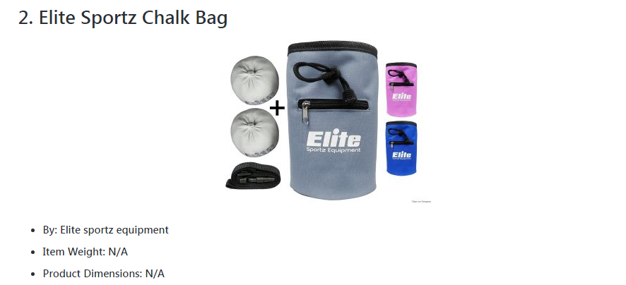 climbing bag