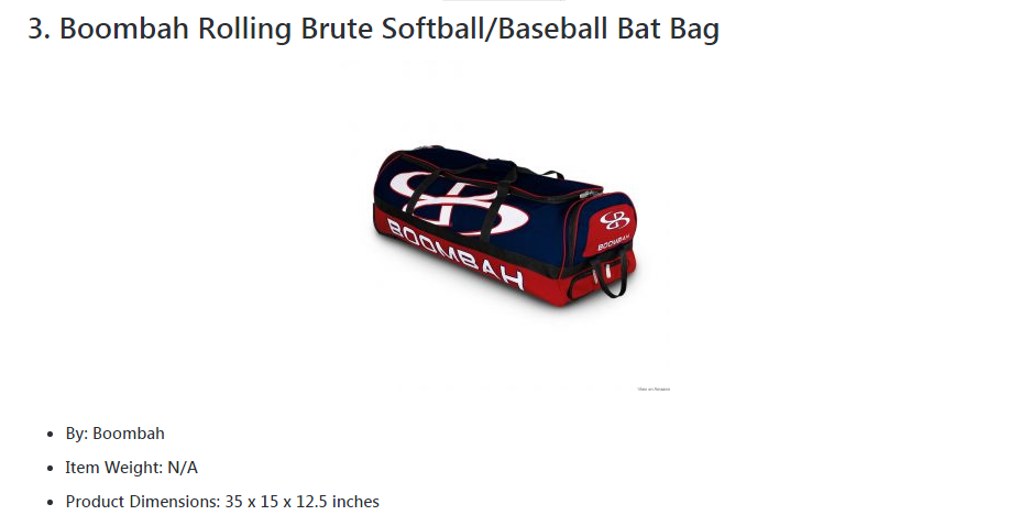 Baseball Catcher Bag