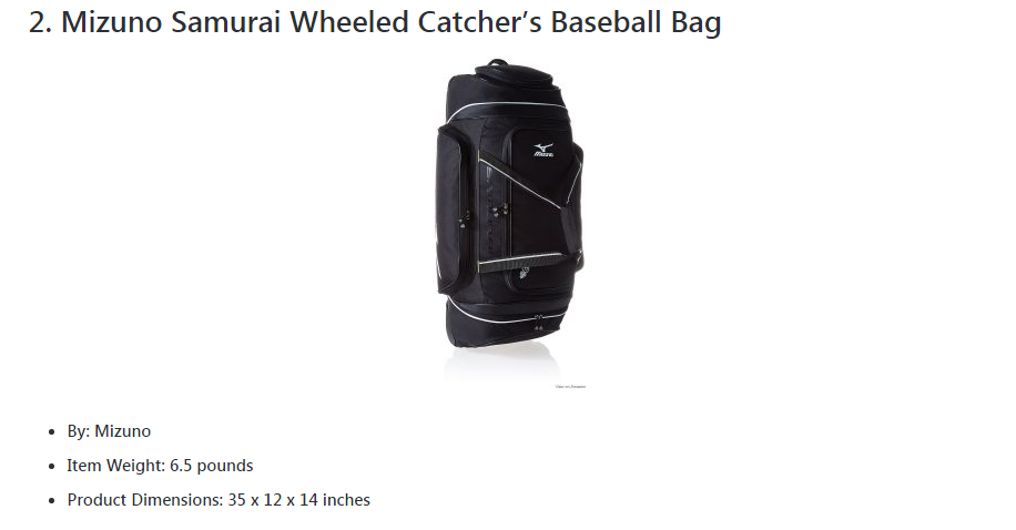 Baseball backpack