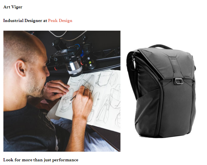 designed backpack