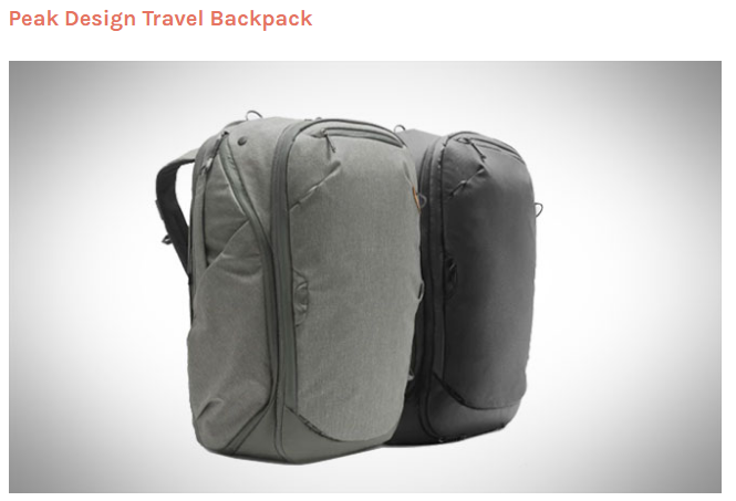 travel backpack