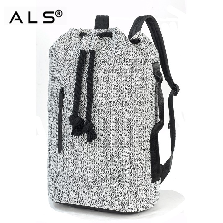 Unisexe spacieux nouveau sac d'école en tissu baril sac à dos sac de randonnée