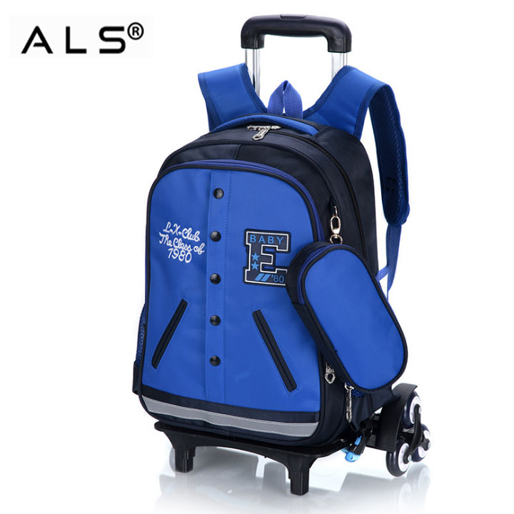 Teens Trolley School Bag Wheeled Backpack