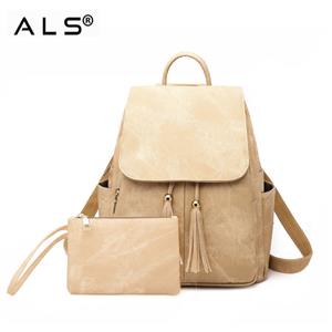 Vintage Women Backpack Waterproof Female Tassel Backpack