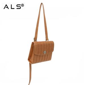 Ladies black leather crossbody bag