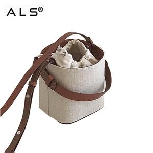 Womens leather bucket bag