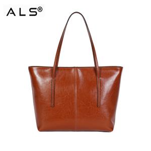 Womens large work tote leather shoulder bag