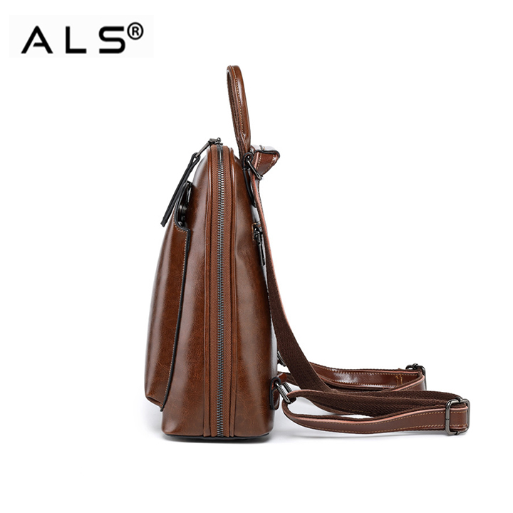 Sling leather women's backpacks