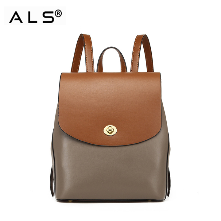 Leather sling backpack women's