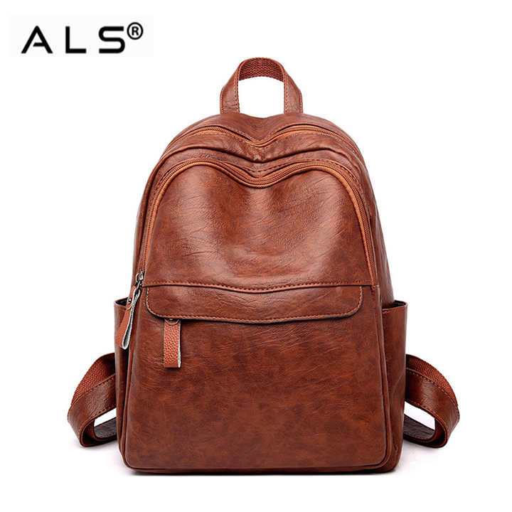 Womens leather sling backpack